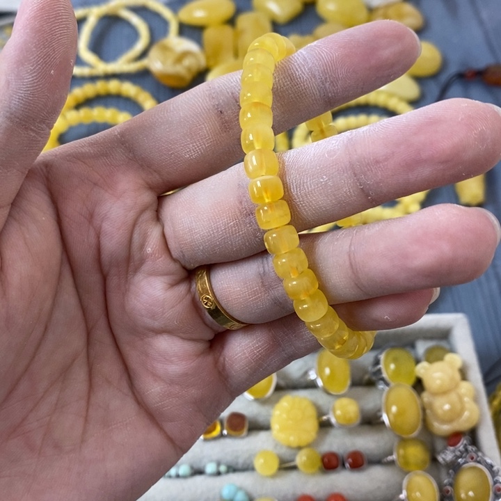 蜜蜡裸石未镶嵌多样性发货