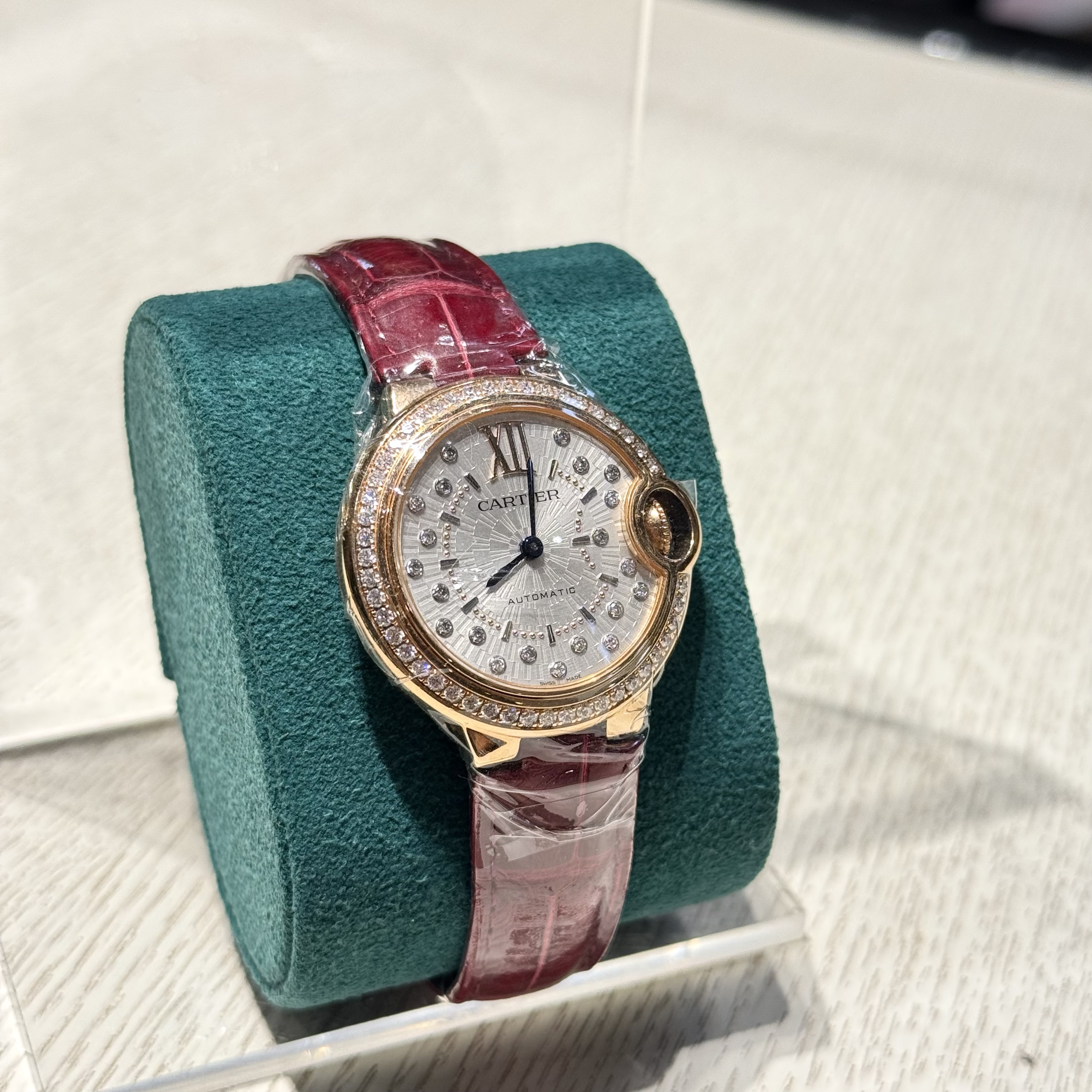 99新 Cartier/卡地亚 蓝气球 18k玫瑰金钻石手表 22年全套 33mm