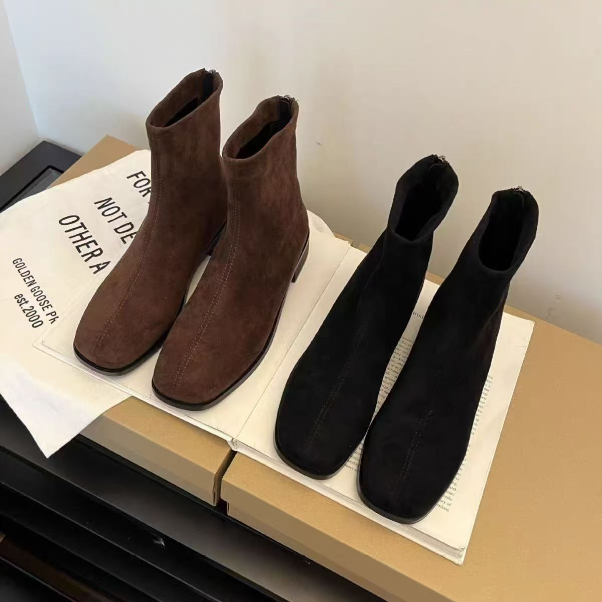 【锦衣服饰】AC 663时尚百搭麂皮绒短靴