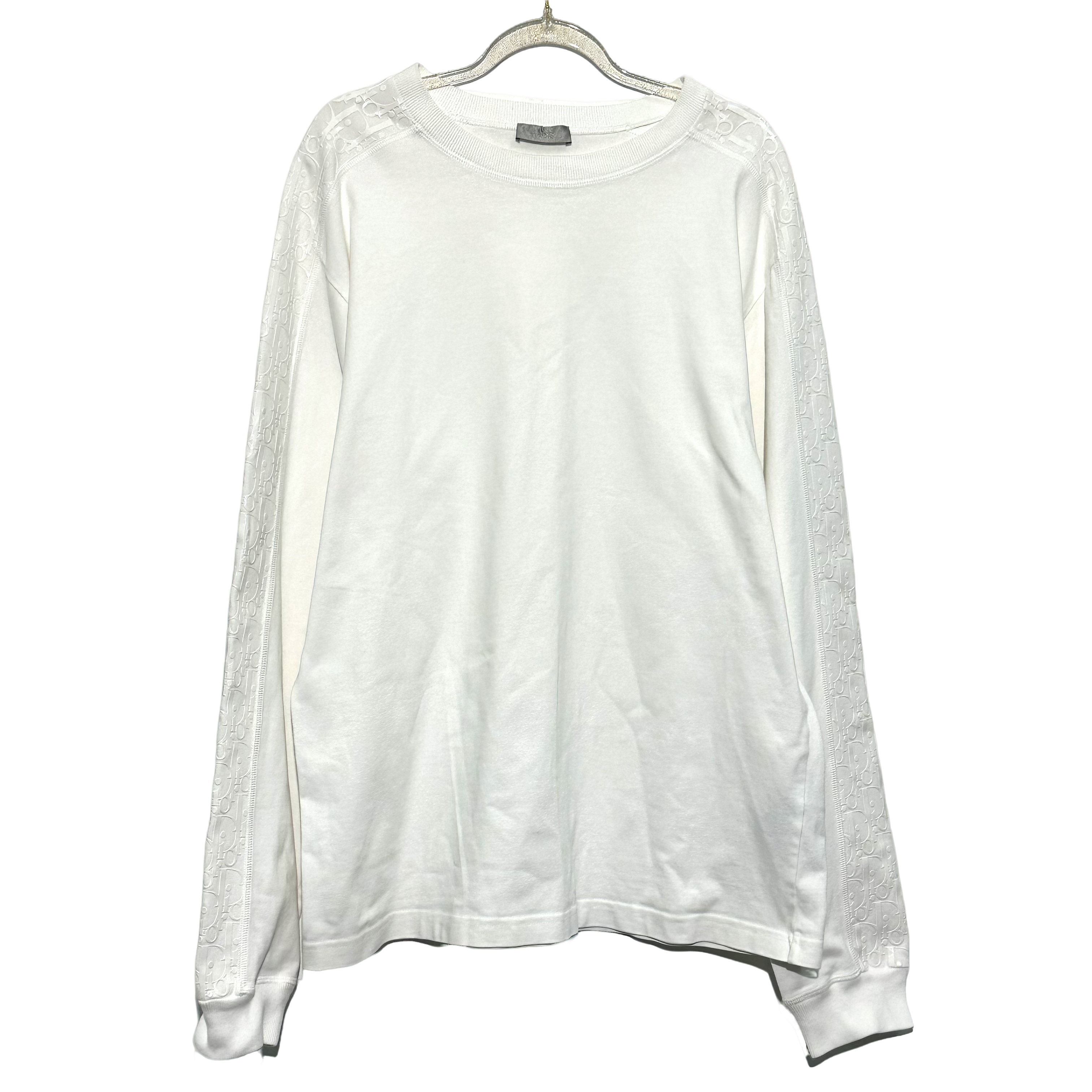 99新 DIOR/迪奥 L码 侧边logo白色T恤衫 0638