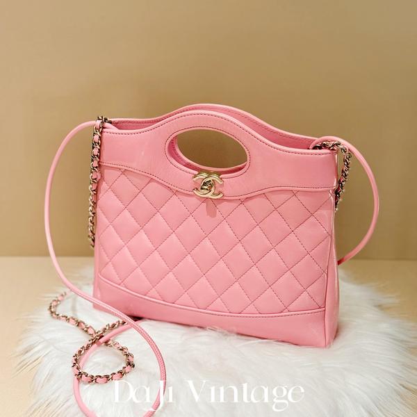 大吉中古/CHANEL香奈儿粉金31bag斜挎包