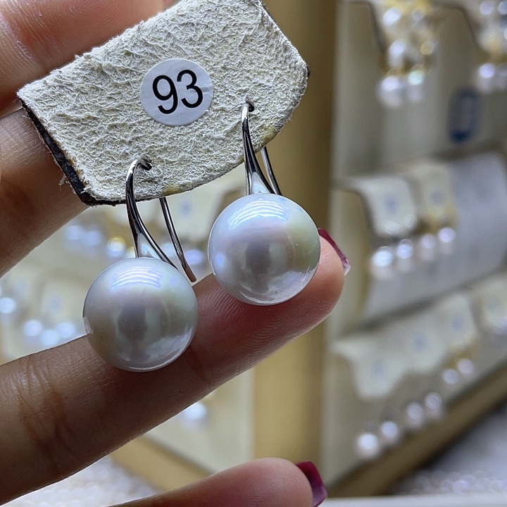 淡水珍珠耳饰银S925镶嵌