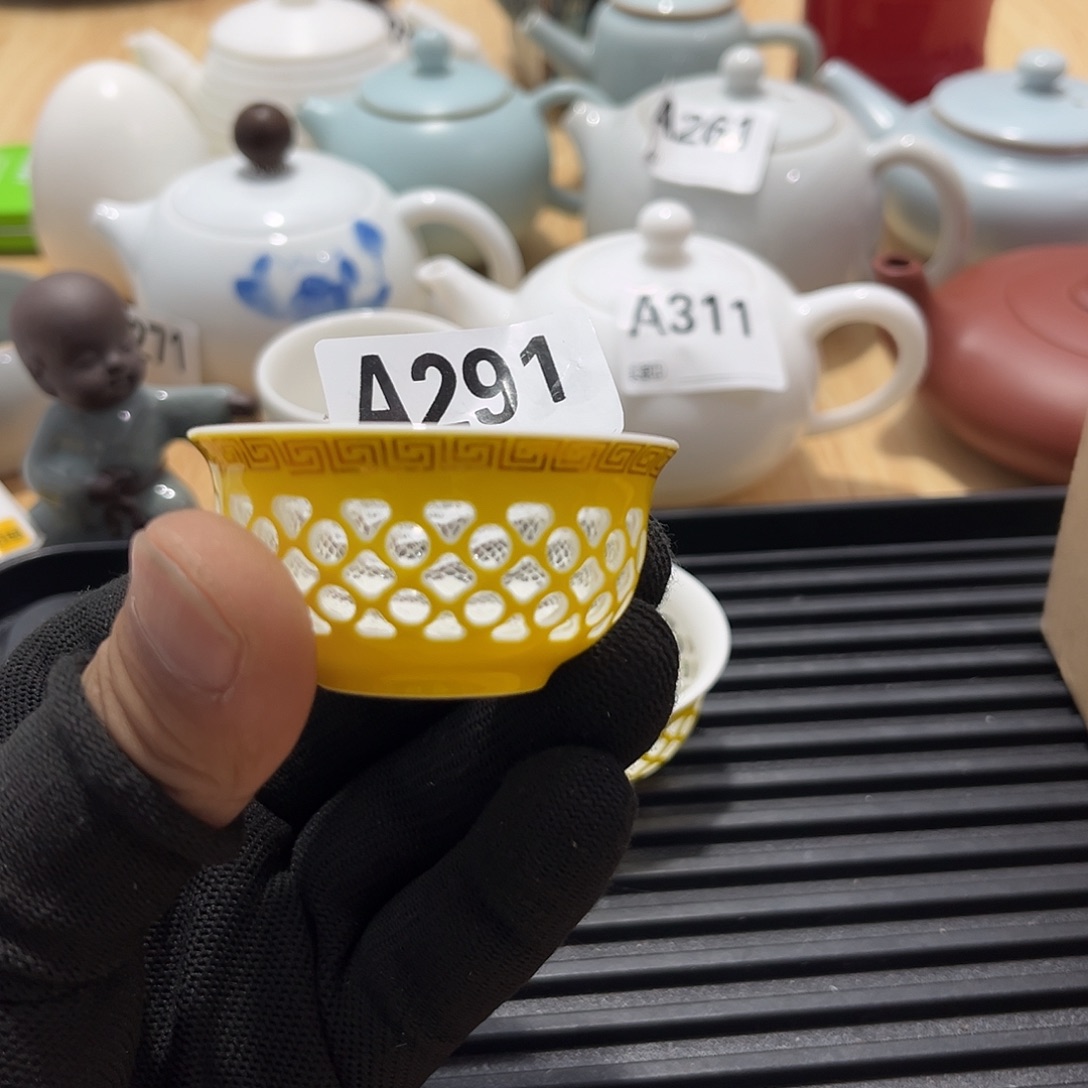 瓷片茶摆件工艺品摆件666