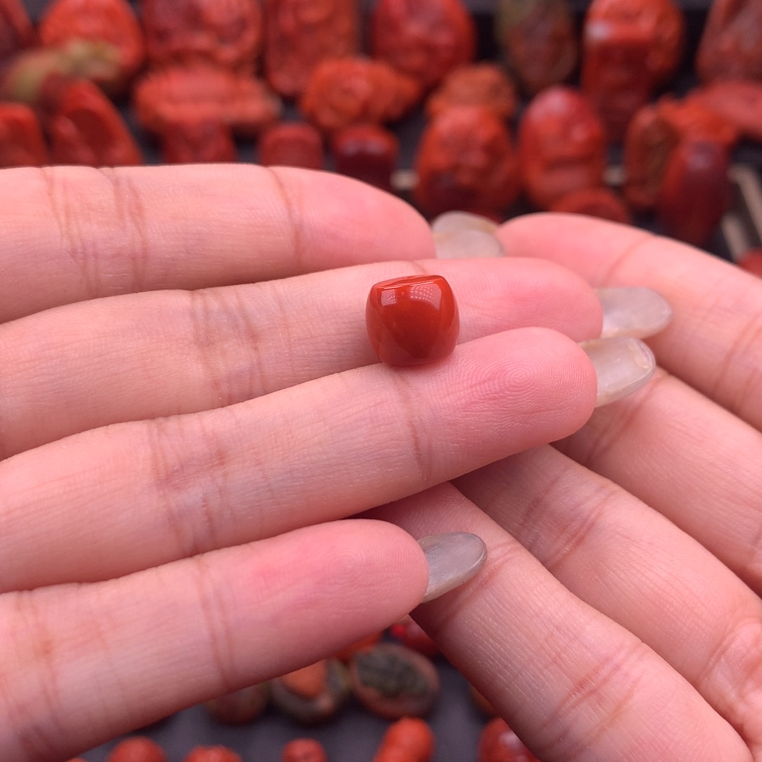 南红玛瑙南红川料直切单珠9.7mm未镶嵌