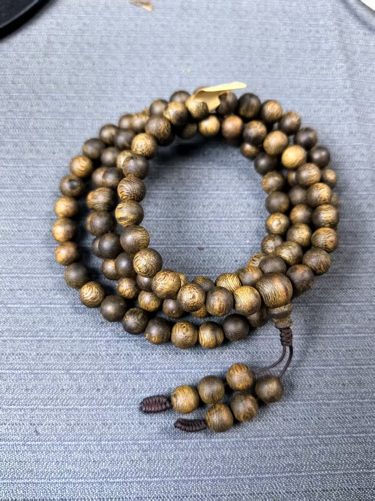 沉香棋楠沉香108颗手串男士女款木质手链卡8圆珠多圈佛珠念珠26克