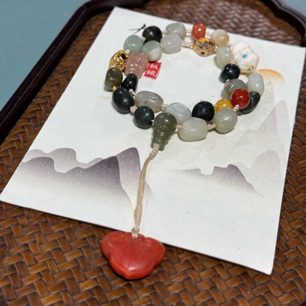 和田玉多宝双圈-多样性发其一