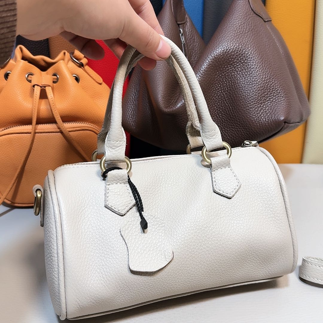 头层牛皮米白色真皮