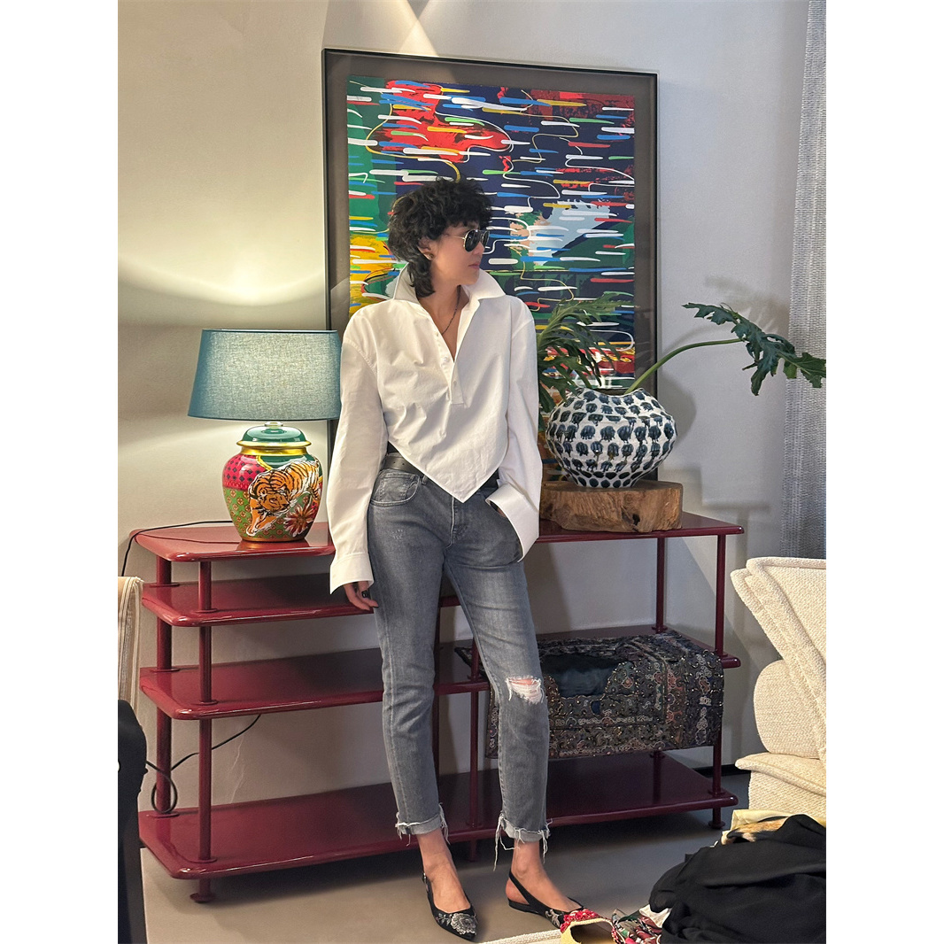 时尚设计师怀旧风潮牛仔裤