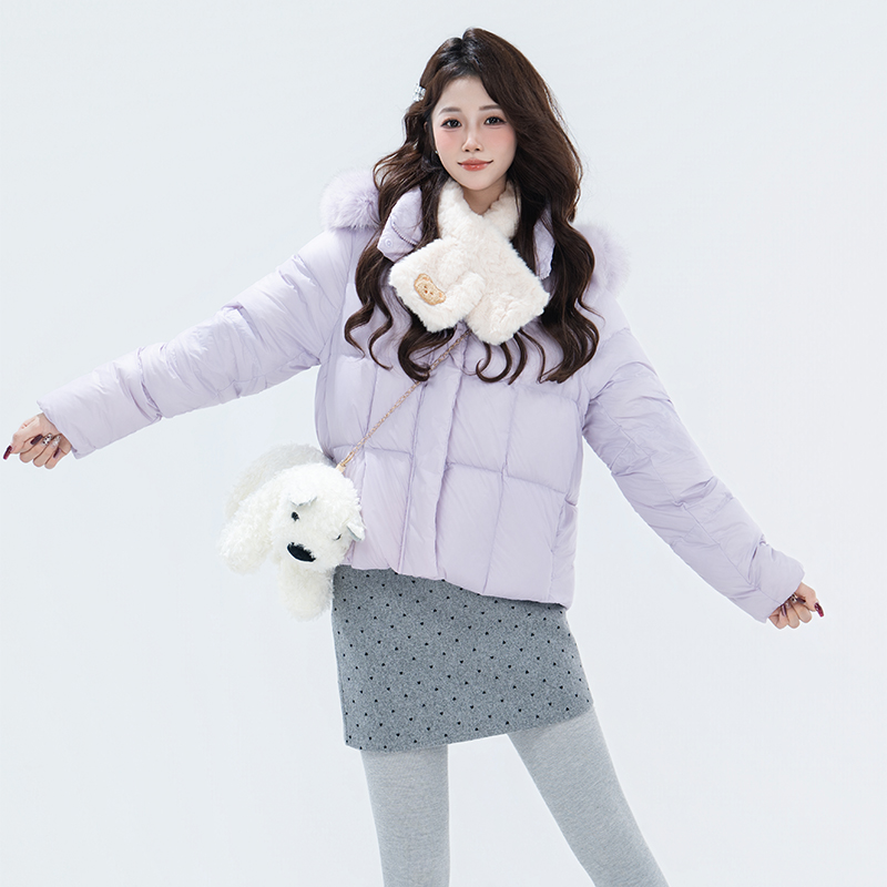 【官方补贴】雪中飞25冬新款多巴胺休闲时尚毛领羽绒服X40149298F