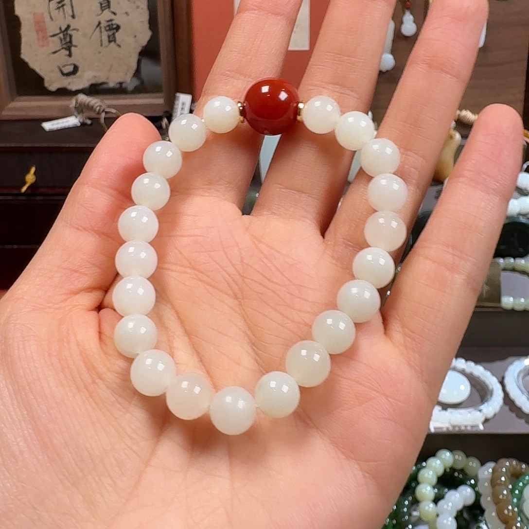 和田玉未镶嵌手链