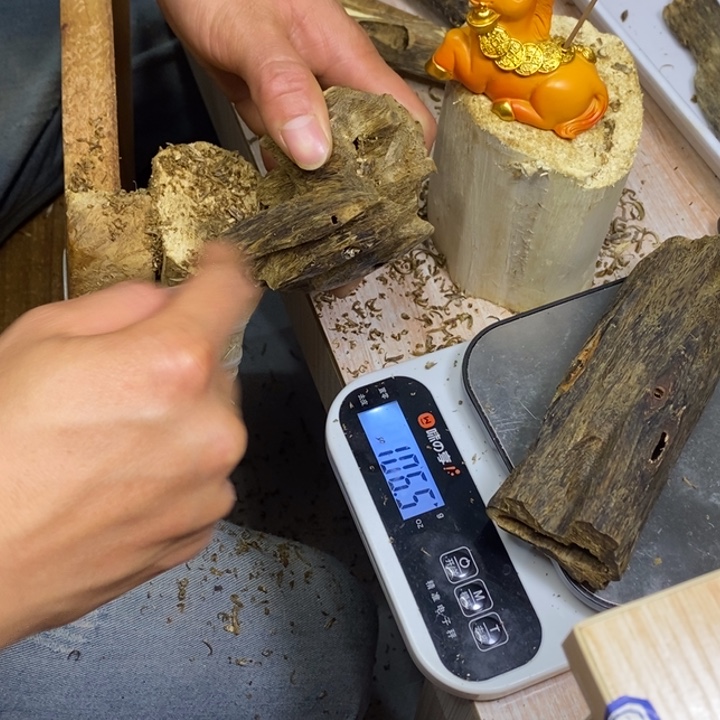 原材料奇楠沉香老白奇106g