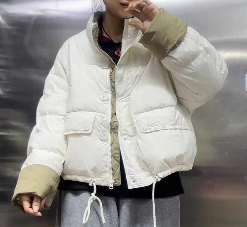 立领拼色百搭外套736112-2