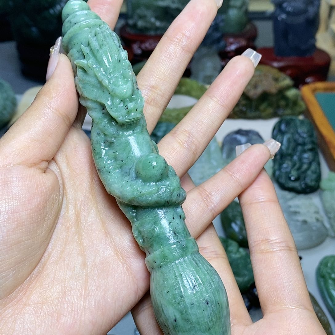 和田玉和田玉有纹裂未镶嵌Q*