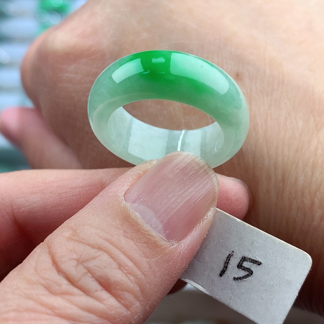 未镶嵌戒指翡翠15号