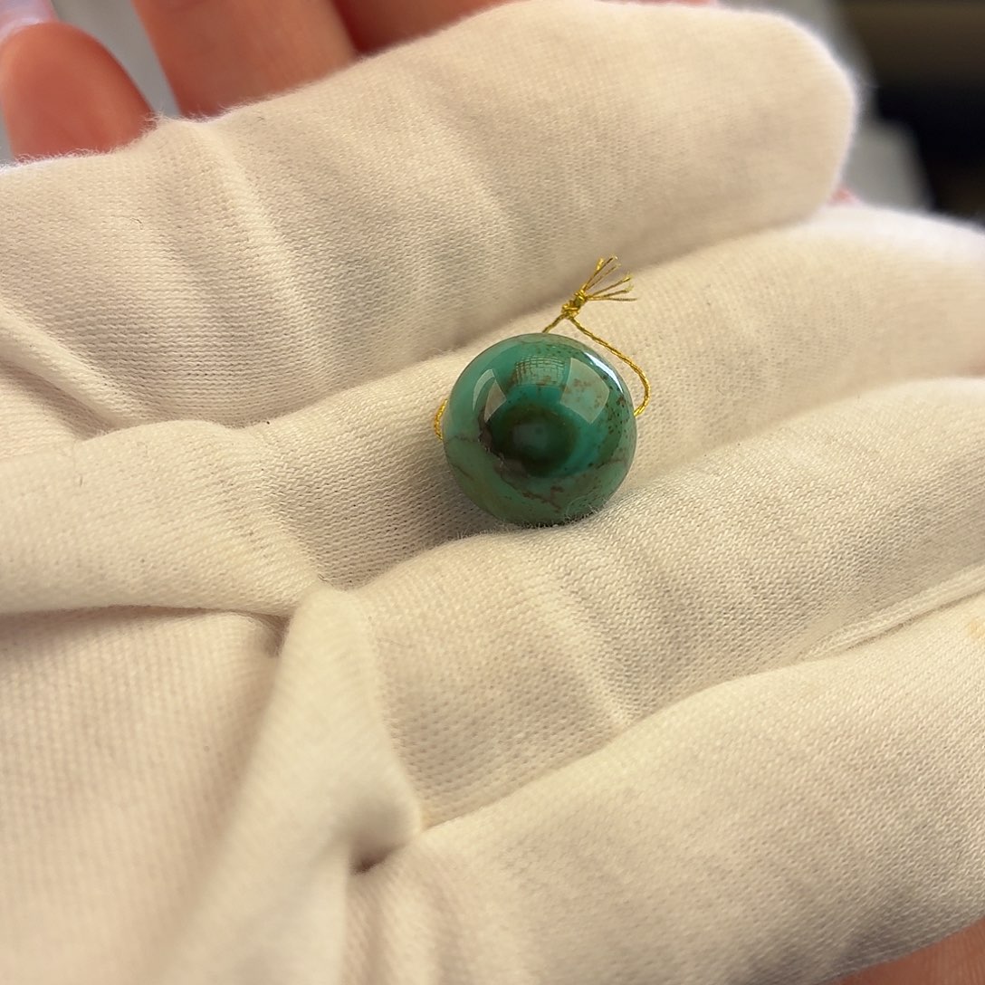 绿松石未镶嵌挂件13.5mm