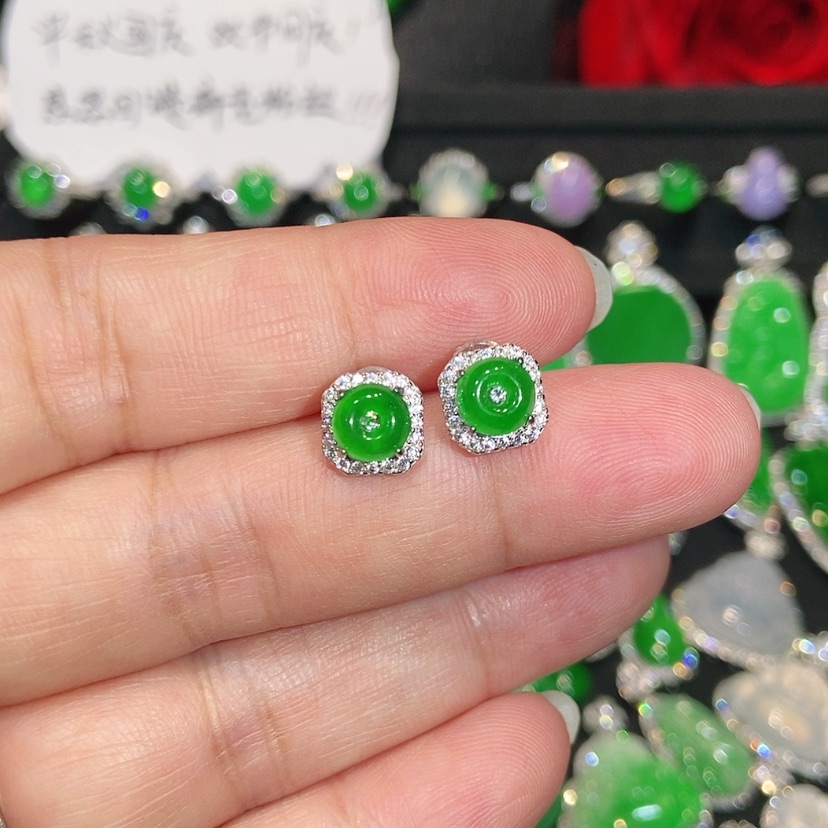 【闪购商品】未镶嵌翡翠耳饰天然翡翠