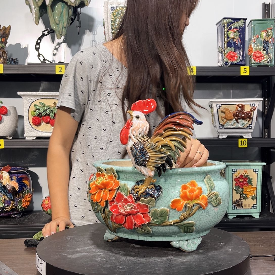 沉***．高温烧制石湾盆不退换