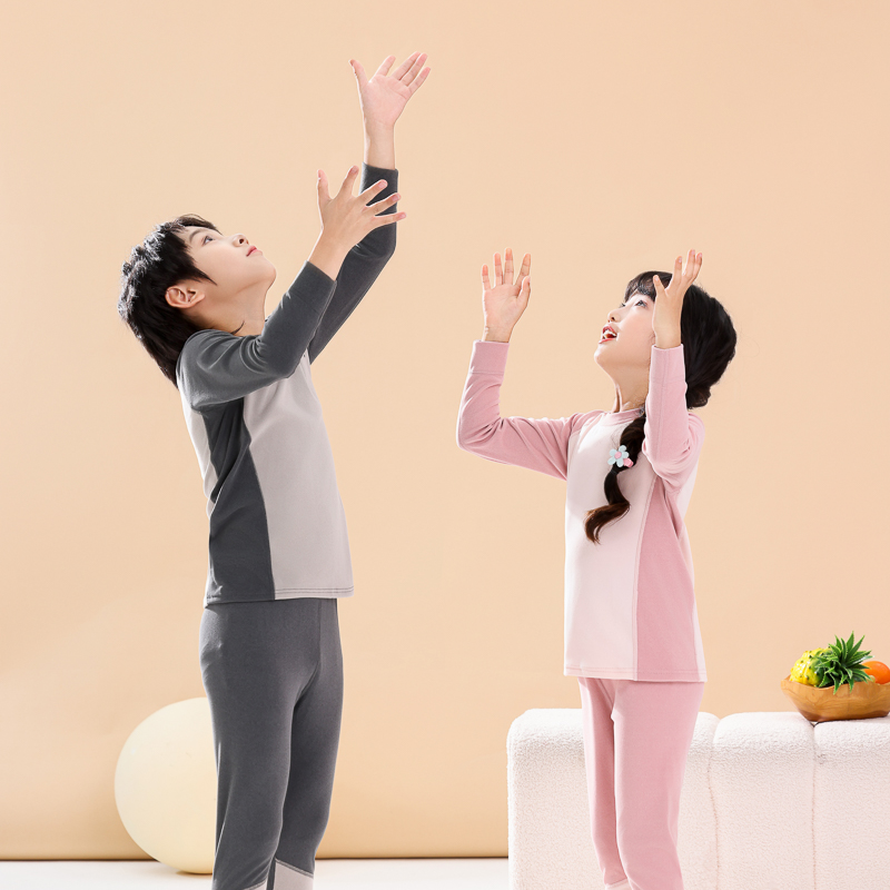 7A抗菌-2025新款儿童秋衣秋裤套装居家休闲保暖秋衣裤打底女童