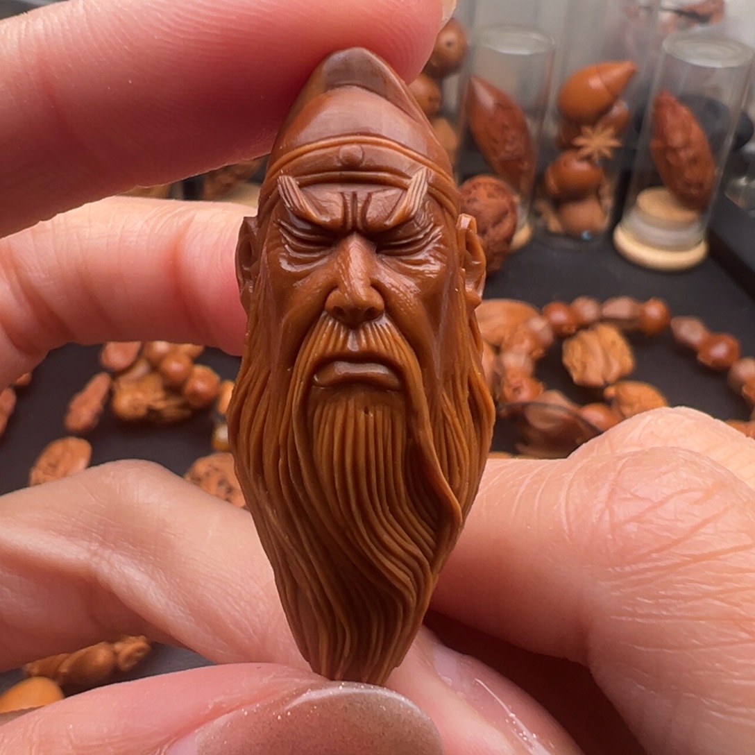 吊坠橄榄核关公头