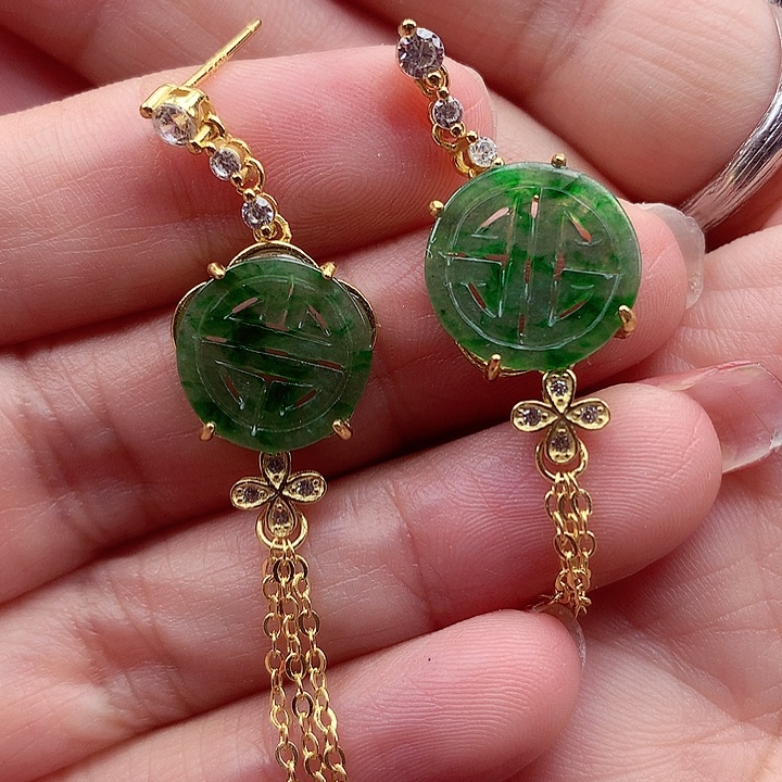 翡翠颈饰银S925镶嵌翡翠