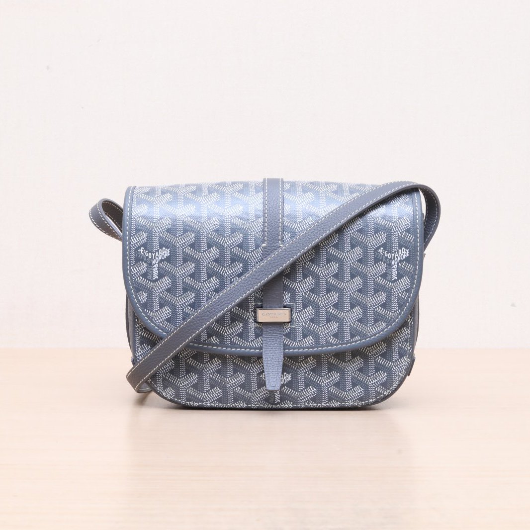 99新 Goyard -388【小花Han】 邮差包 二代 小号 22 灰色 包