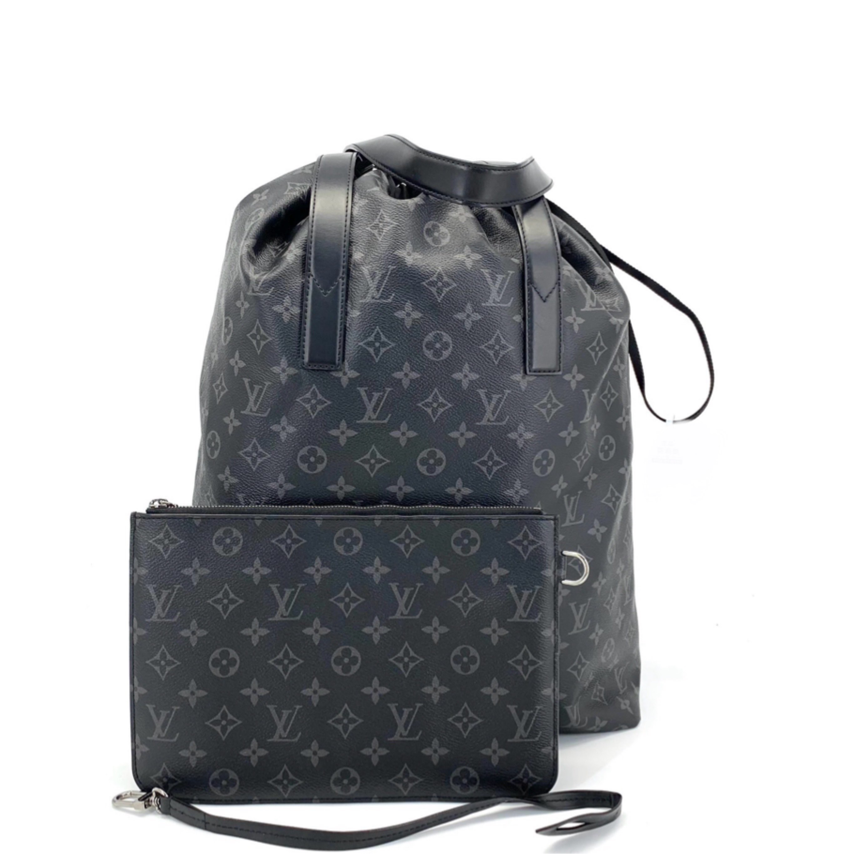 99新 LouisVuitton/路易威登 黑老花子母抽绳托特包 尺寸42/41