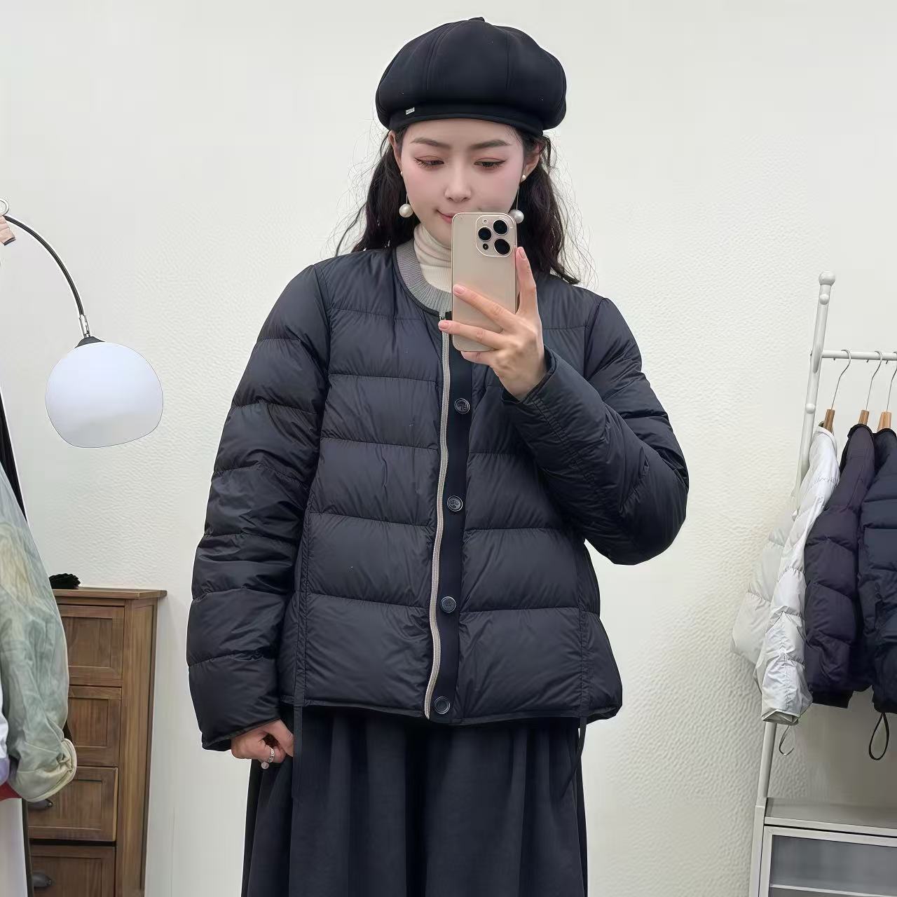 【雅致轻奢】女士冬季羽绒服棒球领简约休闲时尚百搭保暖XB-7708