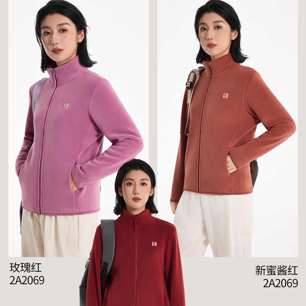 冬季防风拉链加绒加厚保暖短外套秋冬加厚加绒女士春秋户外休闲