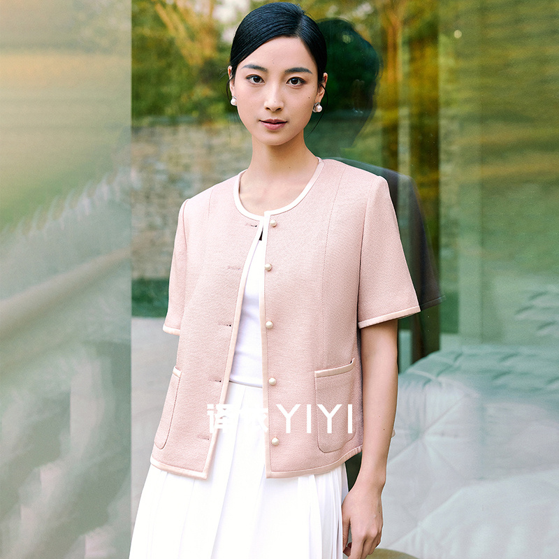 译依YIYI 蒙田邂逅 夏日专属 D*0R经典立裁短袖百搭外套BESWT064