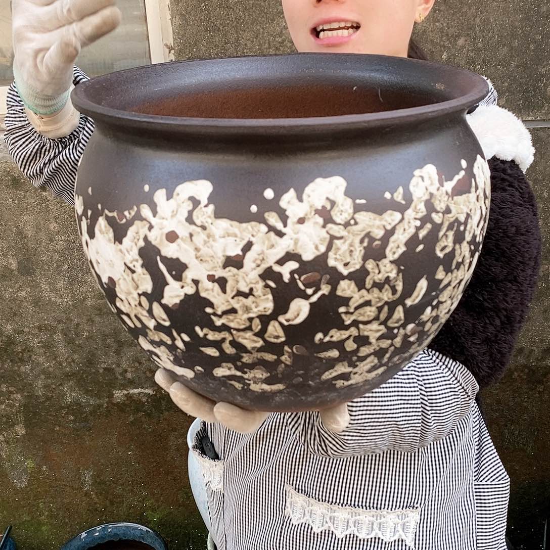 红泥花盆正品口30高24