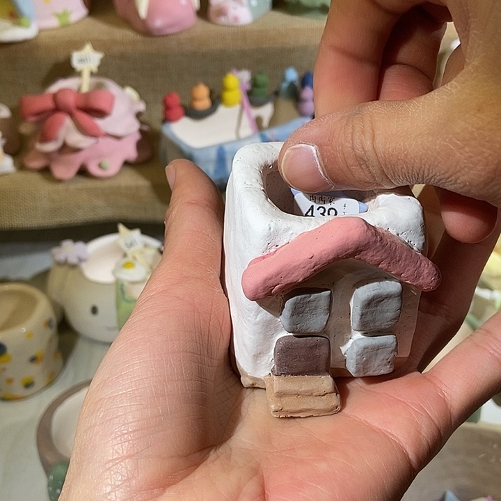 手工手绘盆 满29包邮439