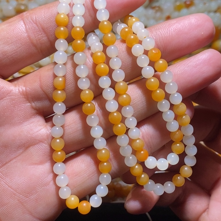 和田玉卡5项链108未镶嵌