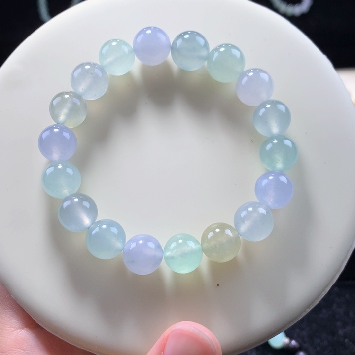 未镶嵌手链翡翠卡10果冻串