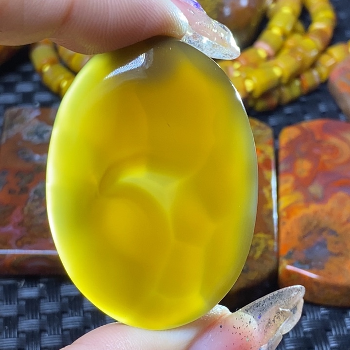 玛瑙/玉髓颈饰足银镀金镶嵌