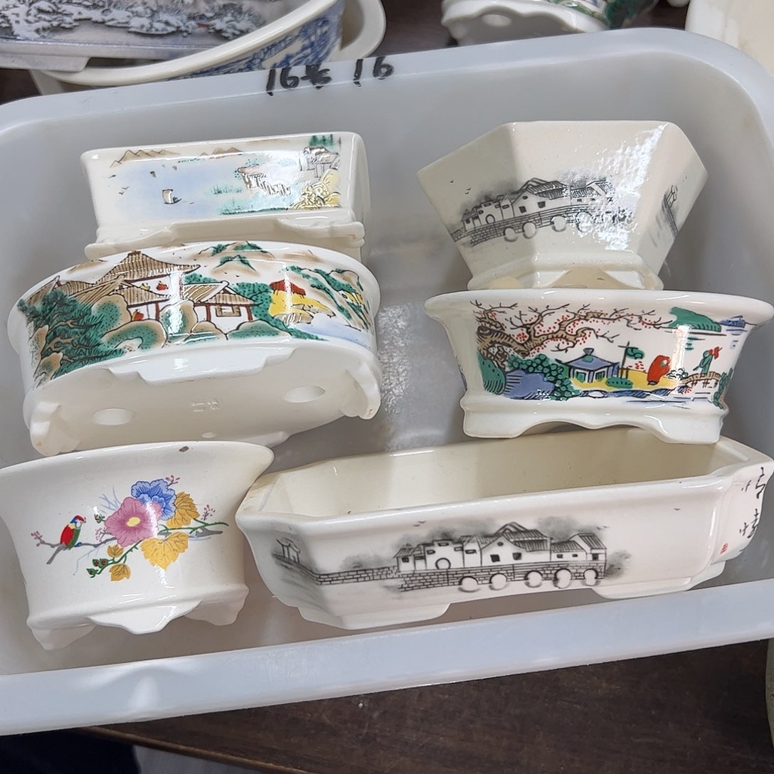 紫砂花盆16号瑕疵6个9.5-16cm