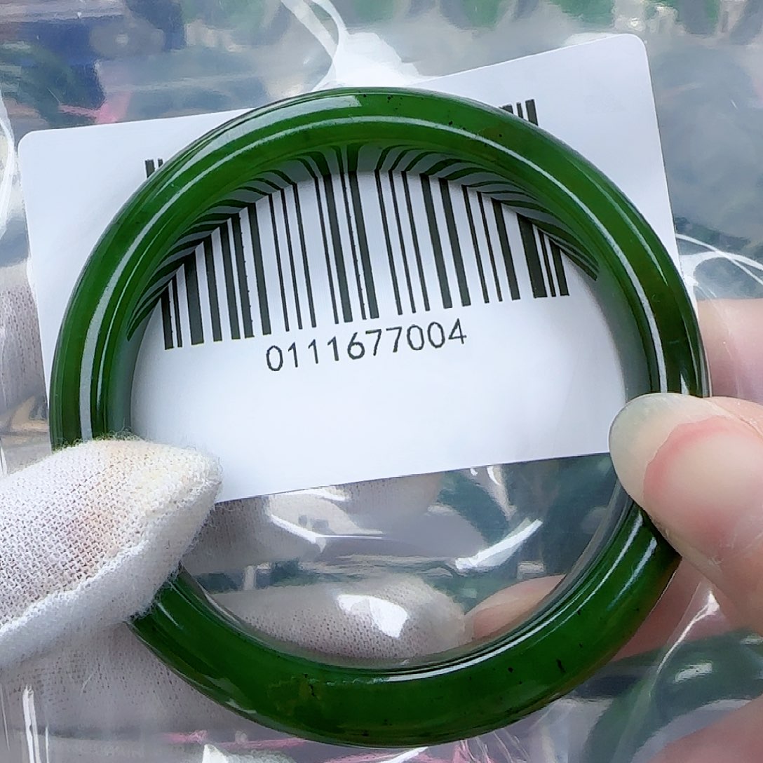 和田玉（碧玉）手镯未镶嵌59微瑕