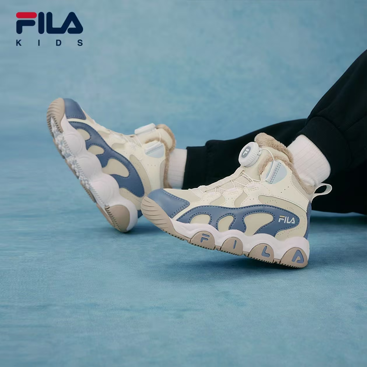 小童豹爪棉鞋|斐乐儿童鞋2025冬季新款加绒童鞋运动鞋K54B543905