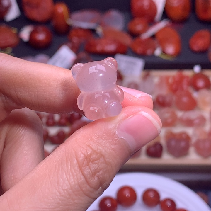 南红玛瑙未镶嵌珠宝半成品小熊