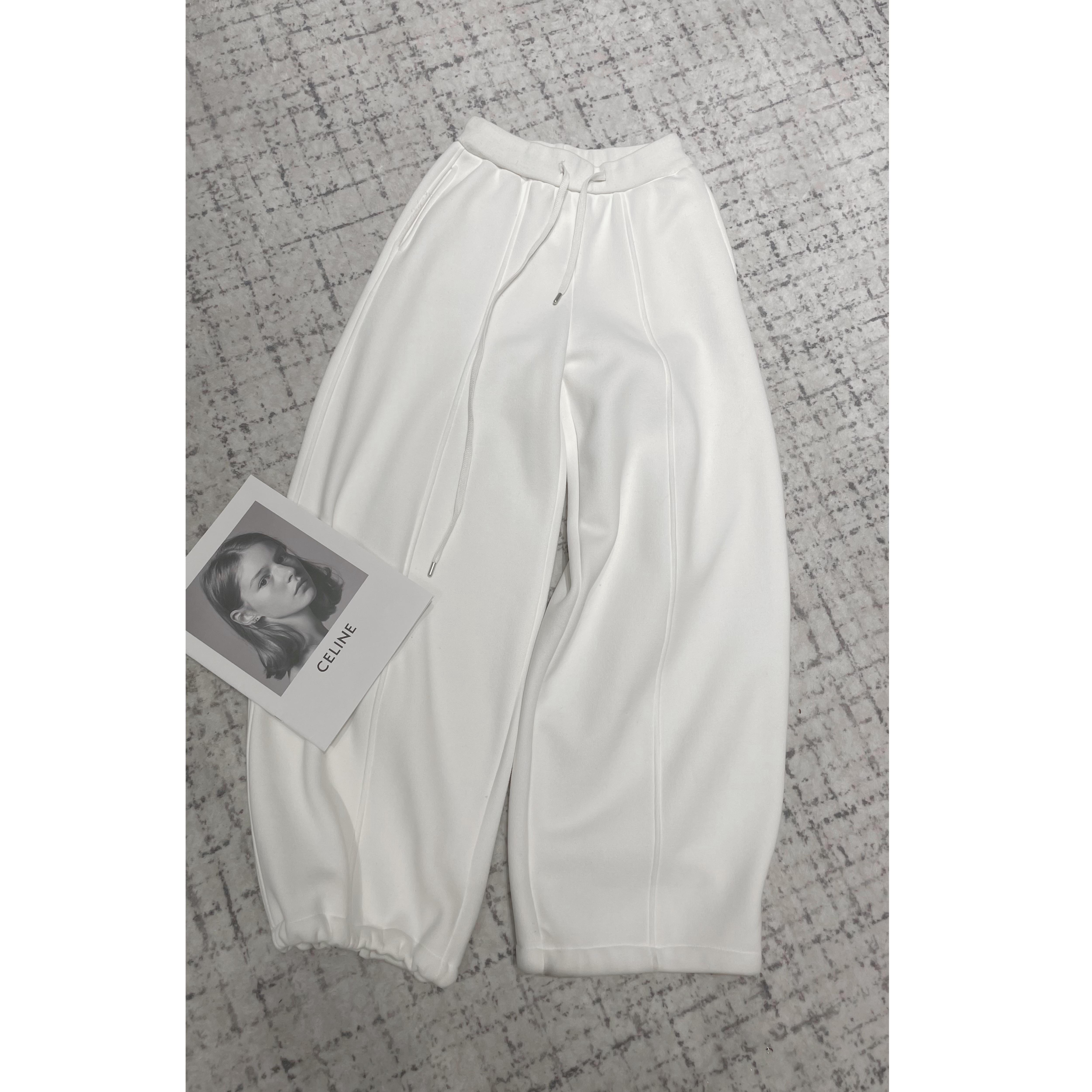 《An ni》【泽肉】秋冬新品加绒加厚松紧腰抽绳摇粒绒休闲裤Ani-D034