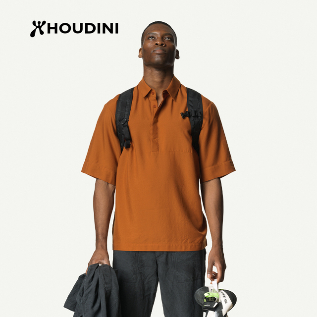 HOUDINI胡丁尼 Tree Polo Shirt 树男户外夏季休闲工装短袖衬衫
