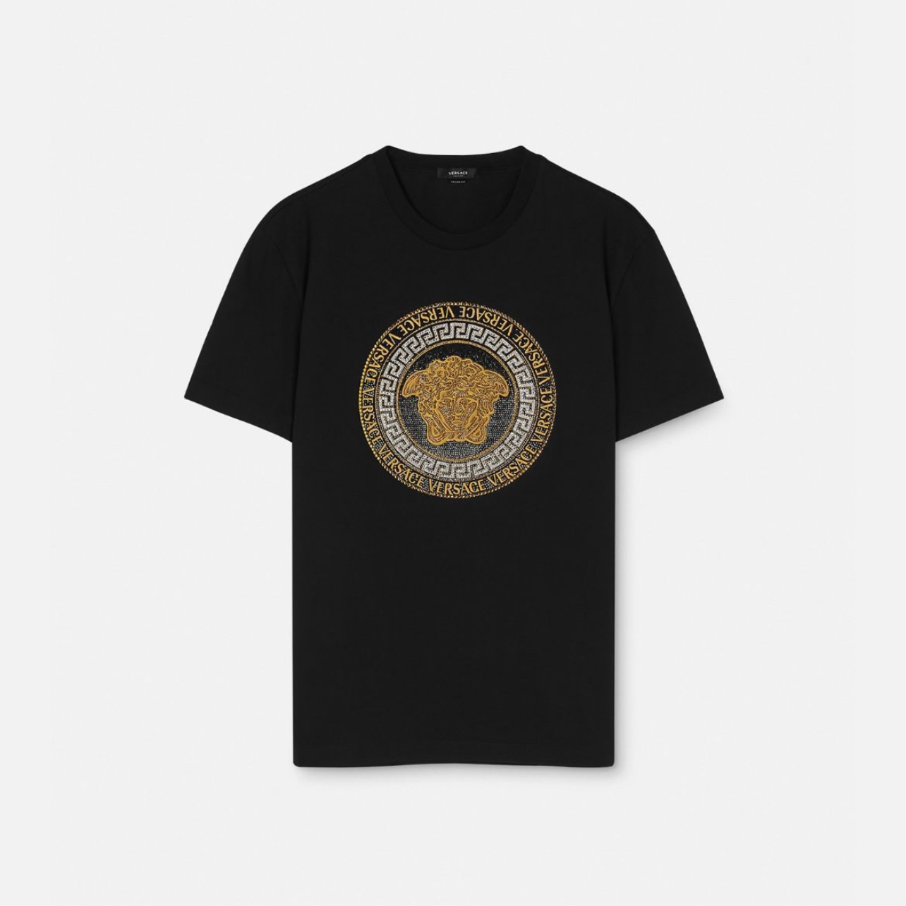 未使用 VERSACE/范思哲 国内现货/男士专柜款镶钻刺绣T恤