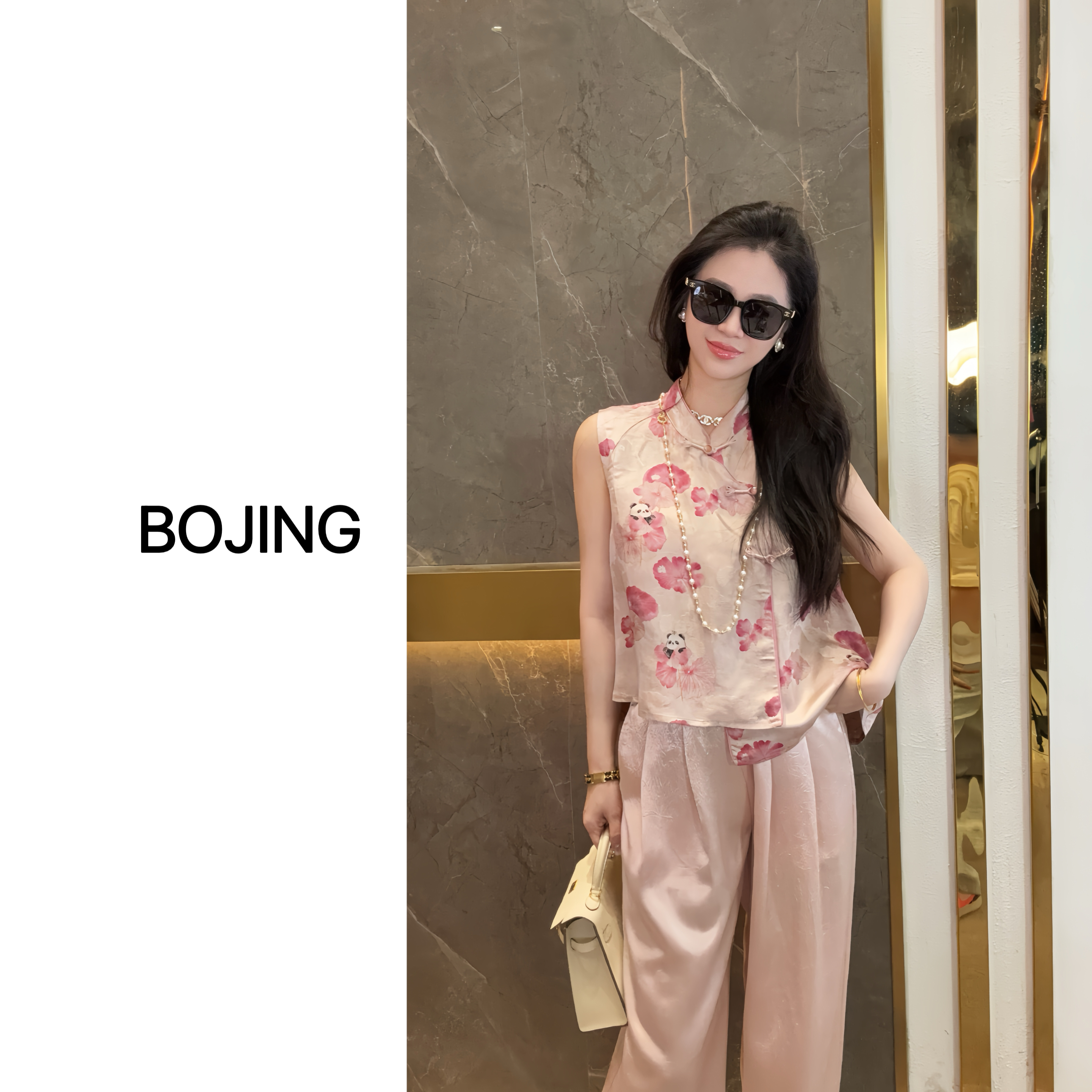 现货【荷韵熊猫】新中式显瘦夏季复古中国风网红无袖马甲