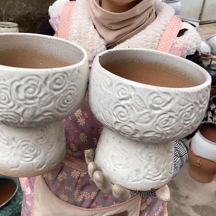 紫砂花盆正品口18高20