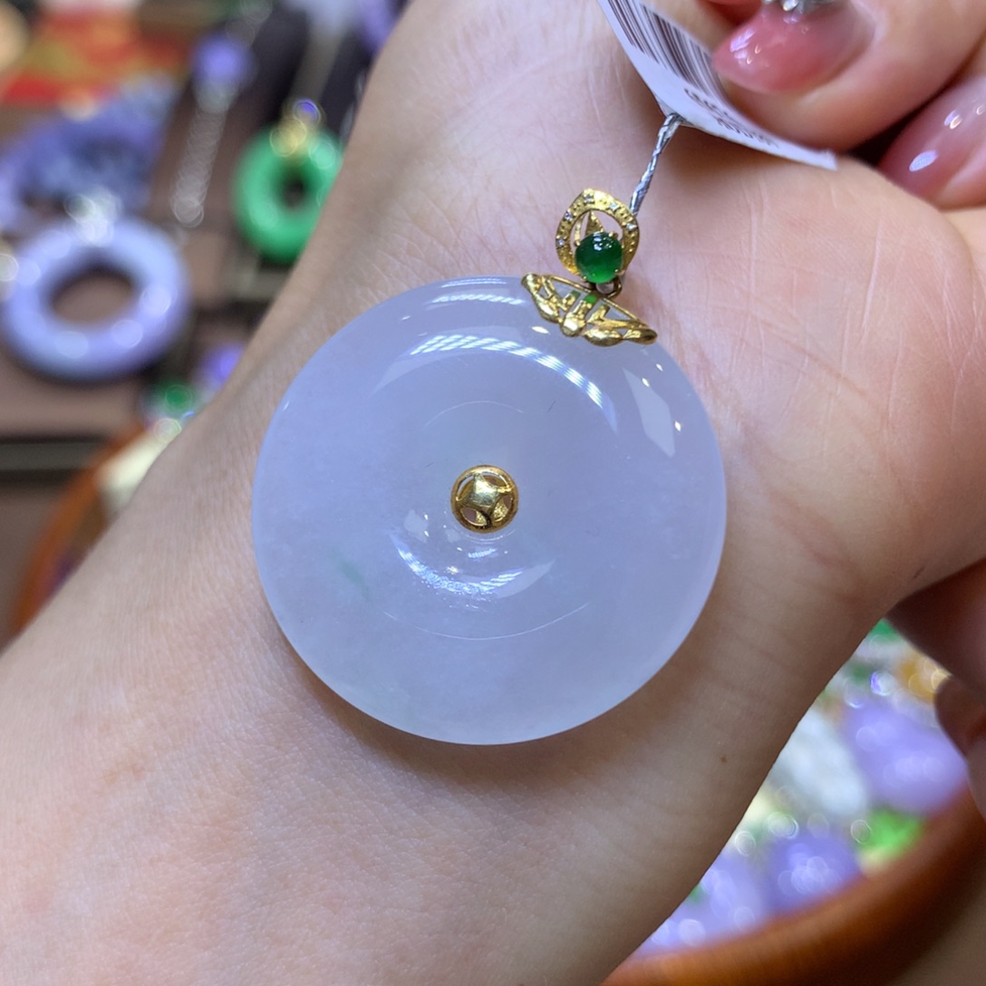 【闪购商品】翡翠18K金镶嵌颈饰翡翠