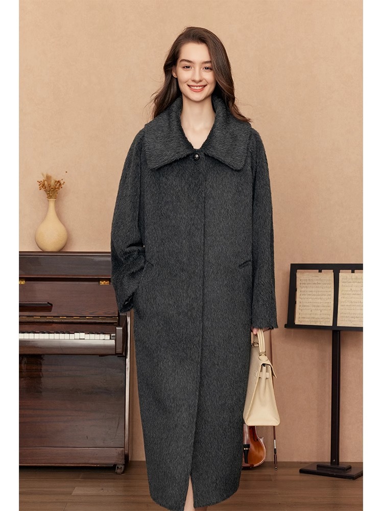 活动款-【RIZ】羊驼毛-3197苏力-秋冬宽松苏力设计时尚女士大衣