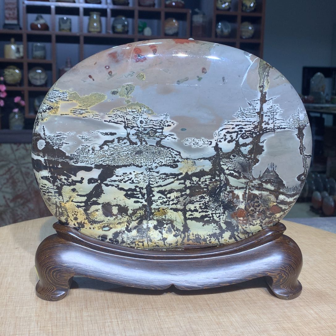 紫砂广西国画石，收藏观赏