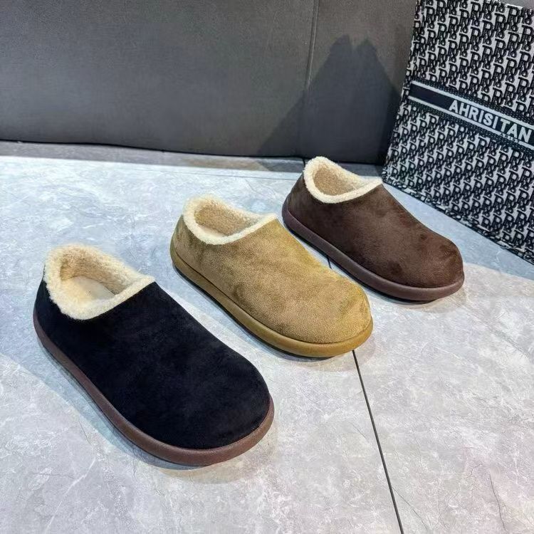 一脚蹬勃肯鞋男女款时尚百搭冬季保暖加绒