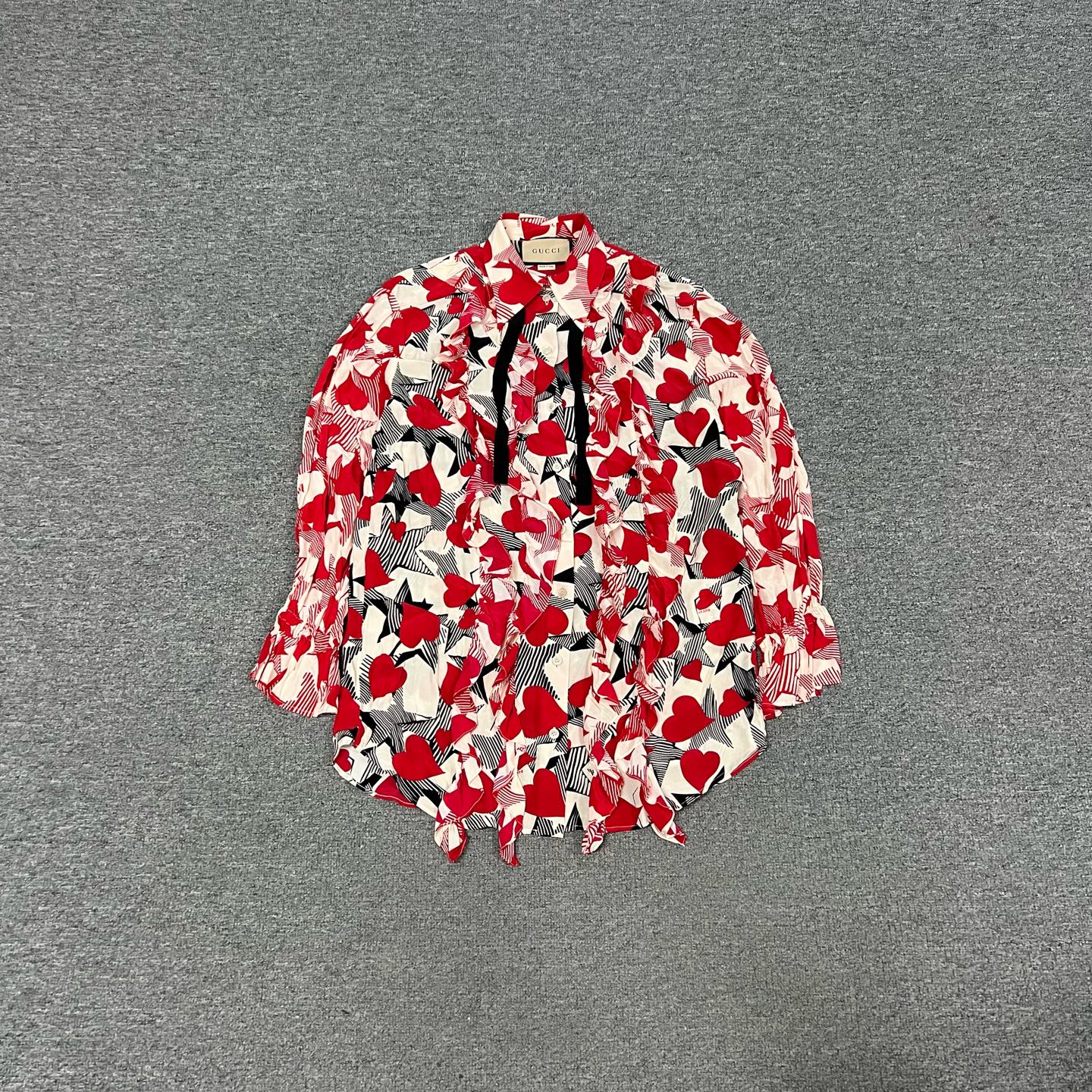 99新 AMIPARIS Gucci 爱心衬衫