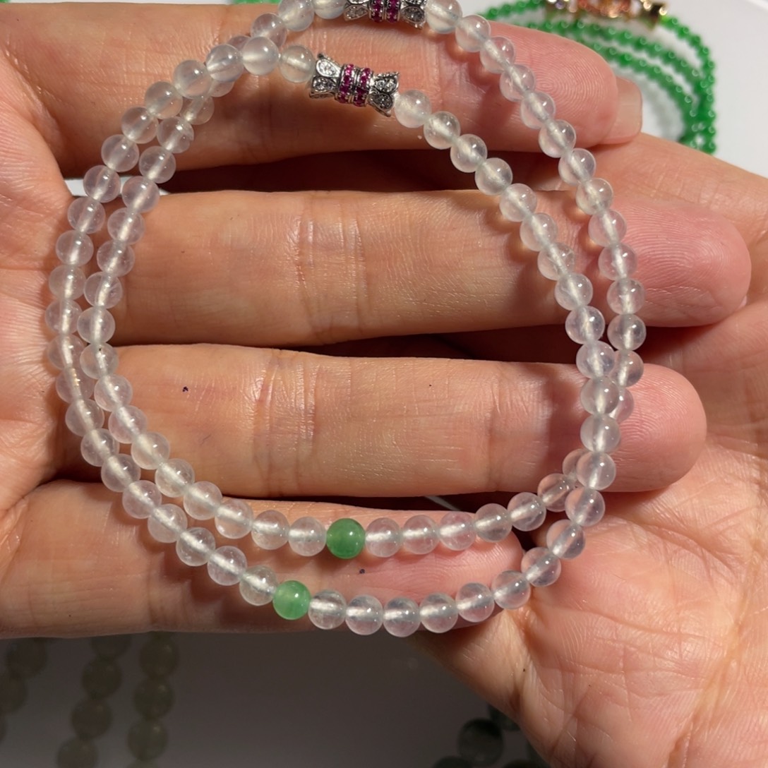 翡翠未镶嵌颈饰珠串