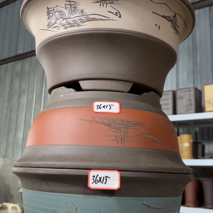 紫砂花盆           100-3